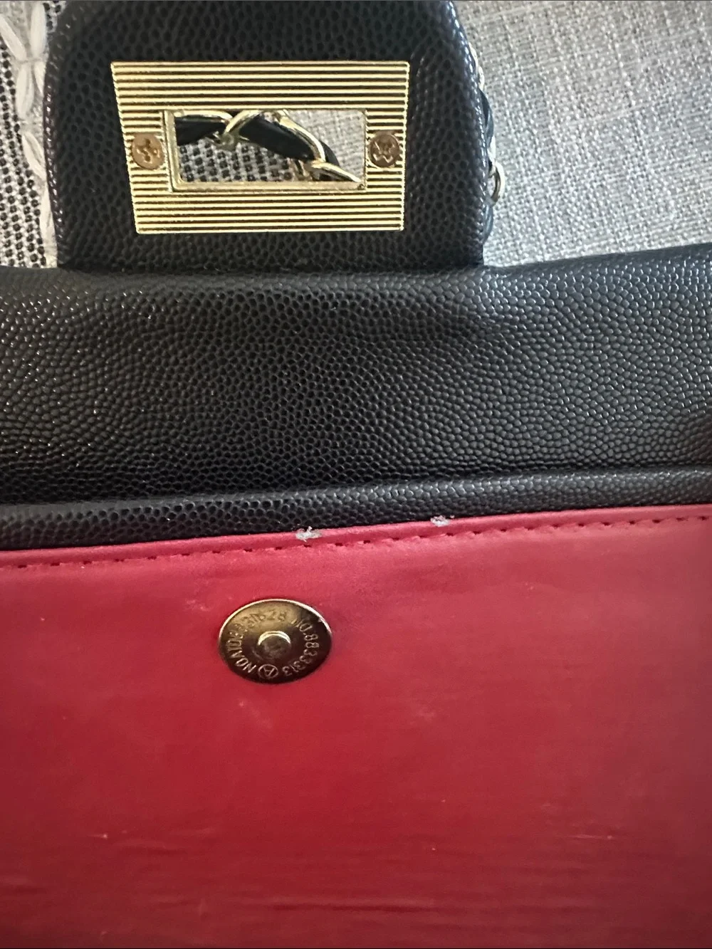 Black Quilted Faux Leather Chain-Handle Shoulder Bag
